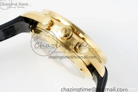 0327 TimelessDesign Speedmaster Moonwatch in Moonshine Gold YG RMF Best Edition YG Dial on Black Rubber Strap Manual Chrono 7834